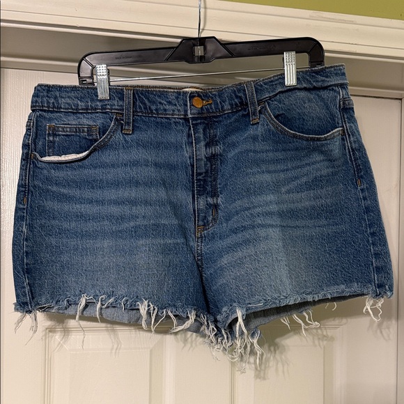 Universal Thread Frayed Hem Shortie Short Jean Shorts - Blue - size 16 - Picture 1 of 5